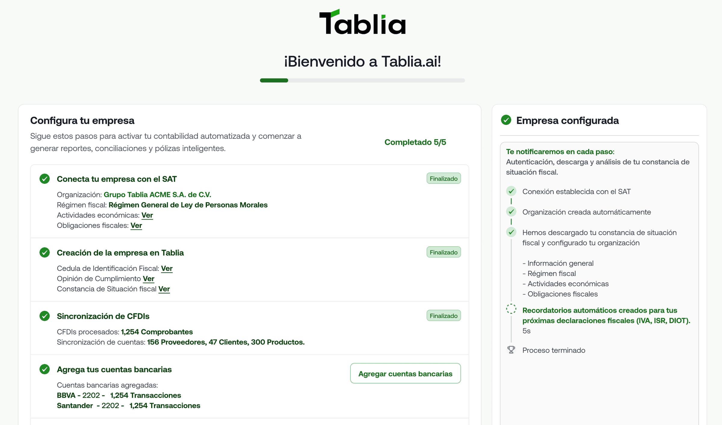 Configurar tu empresa en Tablia: del registro a la contabilidad activa en minutos